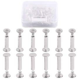 Hilitchi 50 Sets M5 x 20mm Phillips Chicago Screw Posts Binding Screws Assortment Kit for Scrapbook Photo Albums Binding, Leather Repair