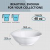 LIFVER 48 oz White Ceramic Bowls, Set of 4, Large