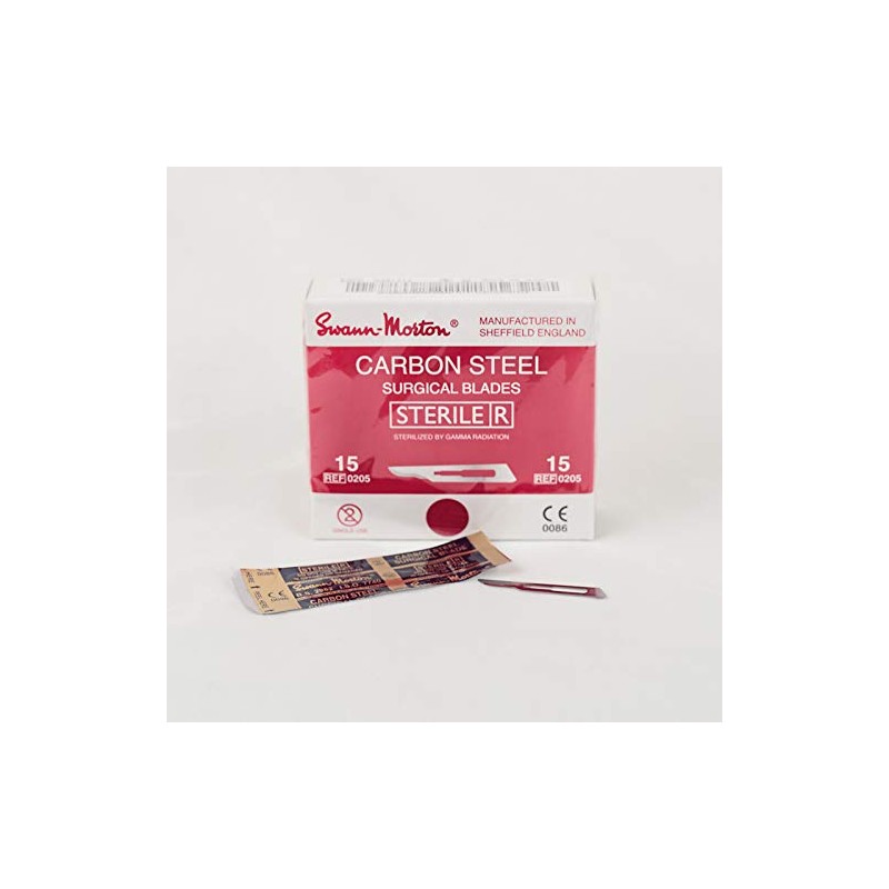 Swann Morton No.15 Sterilised Surgical Blades (x 100 Single Blades)