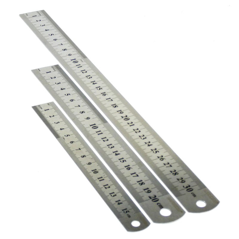 DAUMKINO® Stainless Steel Ruler, Metric / Imperial Scale Versatile for