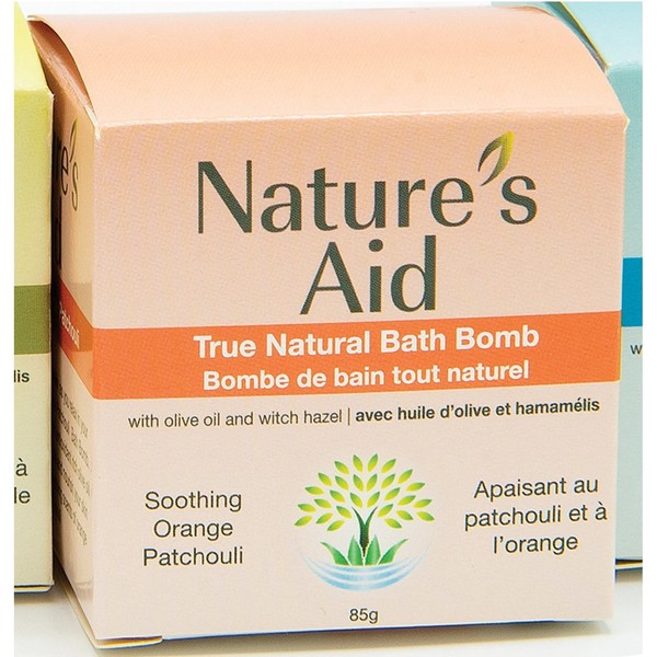 Nature's Aid True Natural Bath Bomb Soothing Orange Patchouli 85g