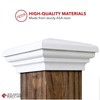 4x4 White Pyramid Post Cap Fits Standard 4x4 Pressure Treated