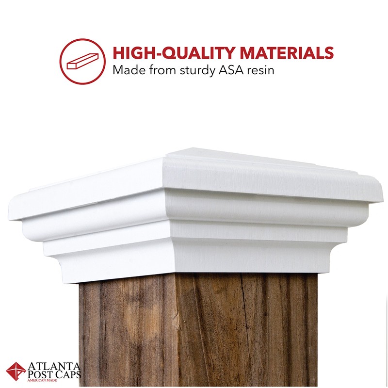 4x4 White Pyramid Post Cap Fits Standard 4x4 Pressure Treated