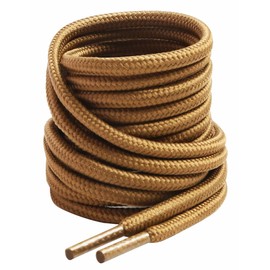 VSUDO Round Boots Shoelaces, 5/32" Outdoor Work & Hiking Boot Shoe Laces, Tan, 59.1" (150cm)