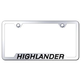 Au-TOMOTIVE GOLD Logo Cut-Out License Plate Frame for Toyota Highlander (Chrome)
