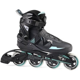 Men's Adult Inline Skate - Micro Delte High Performance Roller Skates Blades for Men, Indoor Outdoor and Fitness Black (7.5)