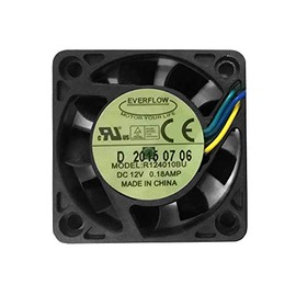Everflow 40x10mm PWM High Speed Dual Ball Bearing Fan #R124010BU