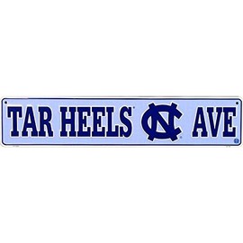 Signs 4 Fun Decorative Street Sign | NC Tar Heels Ave | 24” x 5” | Embossed Aluminum Sign | Made in the USA | SSCTH