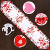 Grelucgo Embroidered Red and Pink Table Runner for February 14th