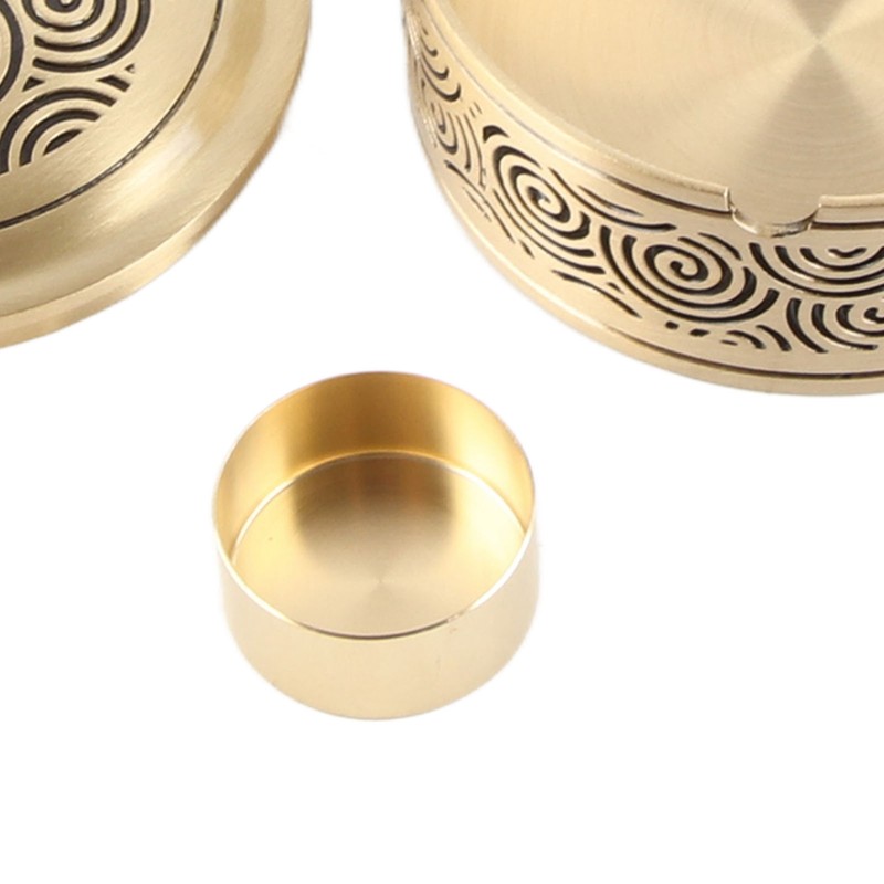 Vintage Ashtray Windproof Auspicious Cloud Pattern Exquisite Ashtray with Lid