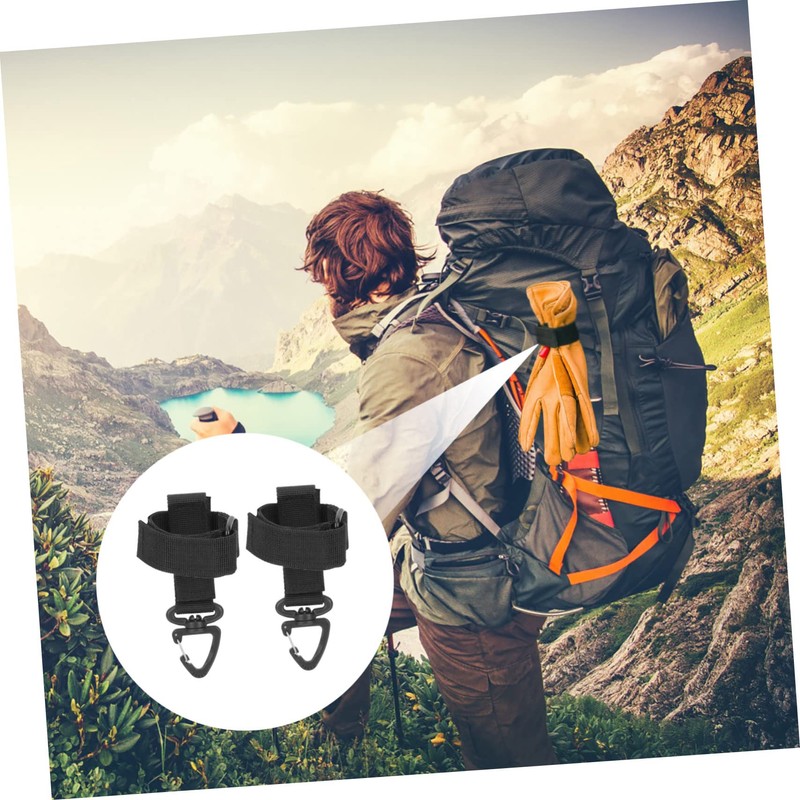 Mipcase 2Pcs Multi Function Glove Strap Holders Durable Camping Glove