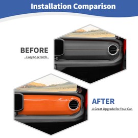 PDKLIN for 2024 Jeep JL Center Console Dash Panel Trim Cover for Jeep Wrangler JL JLU Gladiator JT 2024 Orange Interior Accessories 2pcs