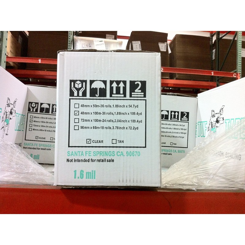 Tuf Tape Industrial Carton Sealing: 48mm X 100m; 2" X