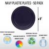 Exquisite Deep Purple Plastic Plates 50 Count I 9 Inch