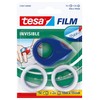 tesa Film Invisible 2 Rolls + Mini Dispenser, Red/Blue, Blister