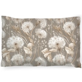 PinkZebra Pillowcase 25 x 50 cm 100% Cotton Pillow Case Oeko-Tex Standard 100 Covers with Zip Dandelion Brown