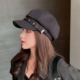 AWOCAN Beret Hat for Women Ladies Hats Fashion Beret Hat Women Winter Newsboy Cap Spring Outdoor Sun Hat (UK, Alpha, S, L, black)