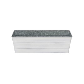ACHLA Designs Galvanized Steel Flower Box Planter, Cape Cod White, Medium