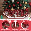 Christmas Tree Collar for Artificial Trees, Buffalo Plaid Rustic Country
