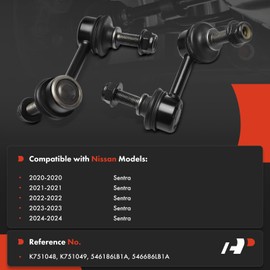 A-Premium 2 x Rear Sway Bar Links Stabilizer Bar Links, Compatible with Nissan Sentra 2020 2021 2022 2023 2024