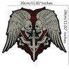 Large Embroidery Skull Wings Sword Patches Iron On Motorcycle Biker