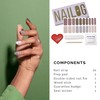 NAILOG Semi Cured Gel Nail Stickers (20 Pieces), Long Lasting,