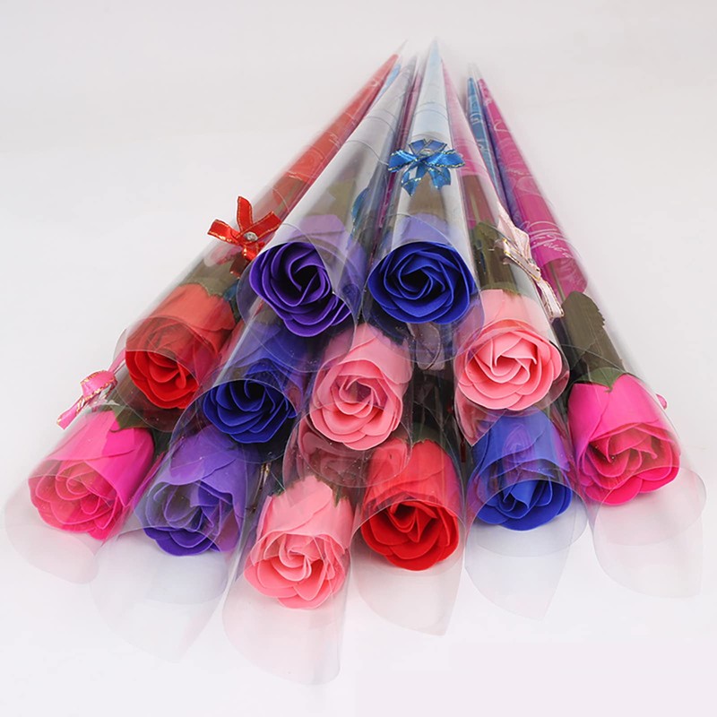 15 Piece Set Artificial Flowers Doesn't Wither Roses Single Ring