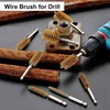 MAXMAN Bore Brush Set, 8pcs Brass Wire Brush for Drill,