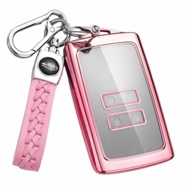 MEDZUK 5 colours: Compatible with Mitsubishi ASX 2023-2024 2025 car key case with key ring accessories (Pink)