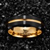 Nuncad Men's Ring, Tungsten Wedding Band, Couple Ring, Brushed, Simple,