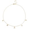 Sonateomber Gold Triangle Heart Star Charm Choker Necklaces for Women,