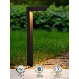 LEONLITE 5CCT LED Low Voltage Landscape Pathway Light, 2700K/3000K/3500K/4000K/5000K Waterproof Sidewalk Lights Wired, CRI90 ETL Listed Aluminum Housing, 5W 16.2IN Oil Rubbed Bronze, Pack of 6