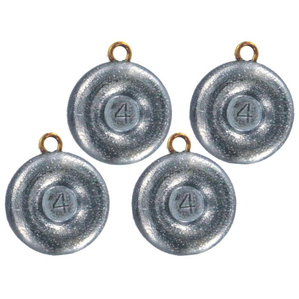 Bullet Weights DSI4-24 Disc Fishing Sinker (4-Pack), 4-Ounce