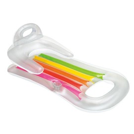 Inflatable Pool Floats Hammock,Water Floating Inflatable Lounge with Cup Holders Pool Float Adult for Party Summer Water Beach Lake Fun (White Float)