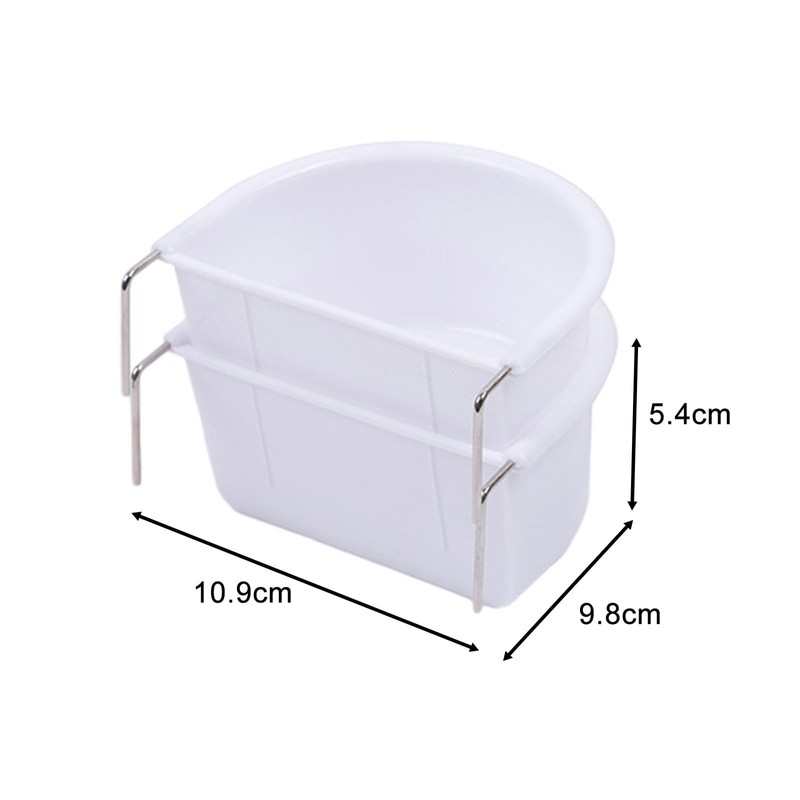 Generic 2 Pieces Bird Feeding Dish Bird Cage Accessories, Easy