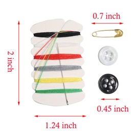 Sowaka 12 Pcs Sewing Kit Small Portable Thread Repair Emergency Kit with Needles Button Threads Safety Pin for Home Hotel Travel Use Accessories Supplies Amenities Necessities