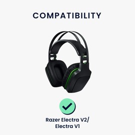 kwmobile Replacement Headphones Microphone Compatible with Razer Electra V2 / Electra V1 Headset - Gaming Headphones Microphone with 3.5 mm Jack Plug - Black