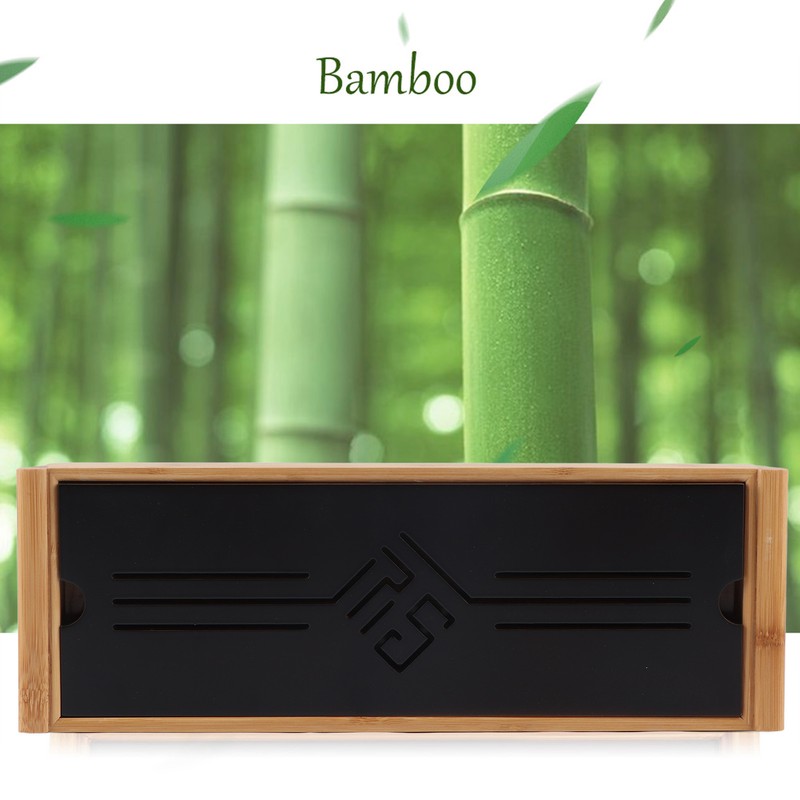 Bamboo Tea Tray Cup Plate Traditional Chinese Style Serving Tray