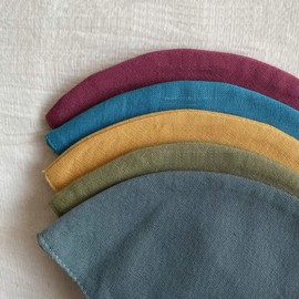 SHASHE Pack of 5 - Cotton Linen - 3 Layered Face Mask - Washable, Reusable (Marshmallow)