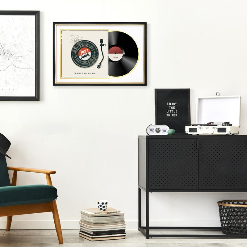 FramePro Record Frame with 2 Double Sided Mats (White over