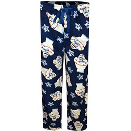 MJC Mens Rudolph the Red Nosed Reindeer Bumble in Christmas Lights Plush Lounge Pants (2X)