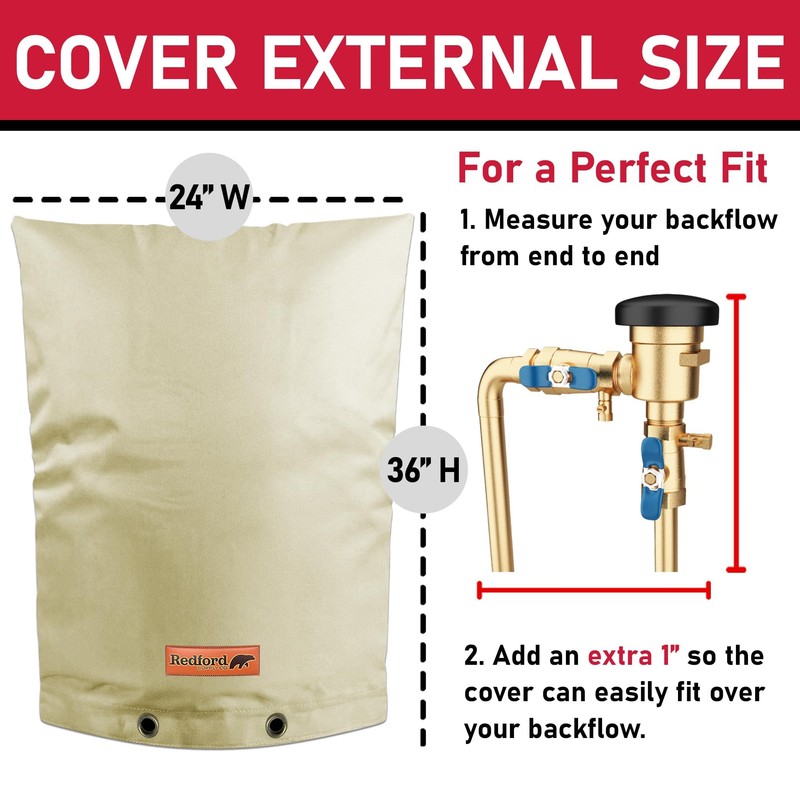 Redford Supply Co. Cold Snap (5°F) Backflow Preventer Insulation Cover,