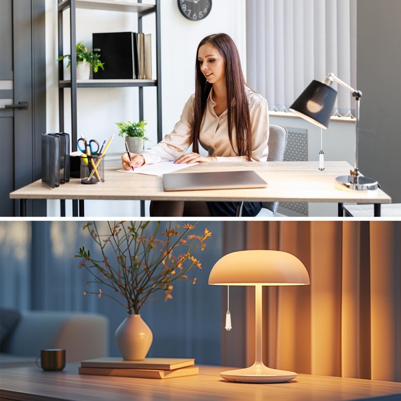 Tianher Bathroom Light Pull Cord, Light Pull Cord Handle with