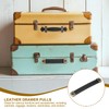 PATIKIL 5.6" Leather Drawer Pulls with Iron Sheet, 2 Pcs