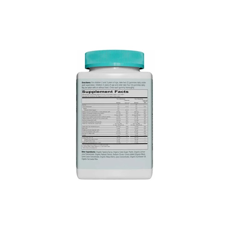 Multivitaminas SmartyPants Nios Gomitas Omega 3 Sabor Cereza Bayas 180u