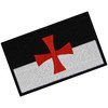 EmbTao The Templars Crusaders Knights of Cross Flag Patch Embroidered