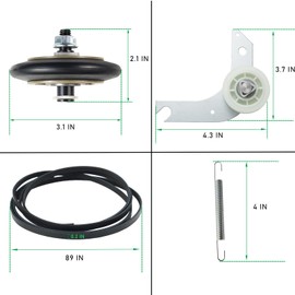 134715900 Dryer Drum Support Rollers&131601000 Spring Idler&134793500 Dryer Idler Pulley&137315300 Drive Belt - Compatible With Electrolux Frigidaire Dryers Replacement Part Dryer Repair Kit (7PCS)