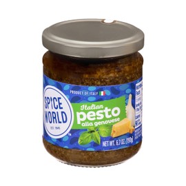 Spice World Italian Pesto Alla Genovese Seasoning Blend 6.7oz Jar Pesto Combines the Flavors of Basil, Pine Nuts, Garlic & More - Ready-to-Use Seasonings for Cooking Are Fresh, Fast, and Flavorful