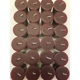 Old Candle Barn 24-Piece Votive Candles - Mulberry Scented 15 Hour - Perfect Burgundy Votives