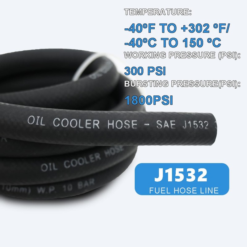 5/16 Transmission Oil Cooler Hose - J1532 Power Steering Hose